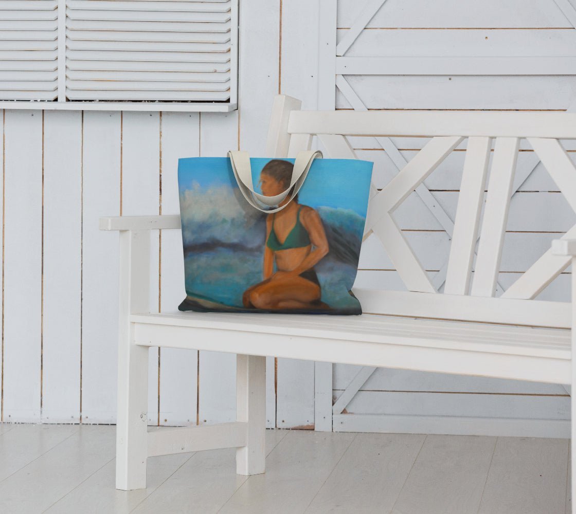 Surfer Girl Large Cotton Tote Bag - FABA Collection