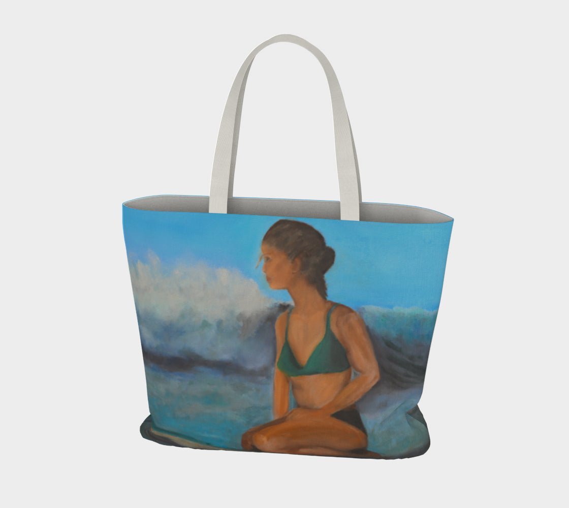 Surfer Girl Large Cotton Tote Bag - FABA Collection