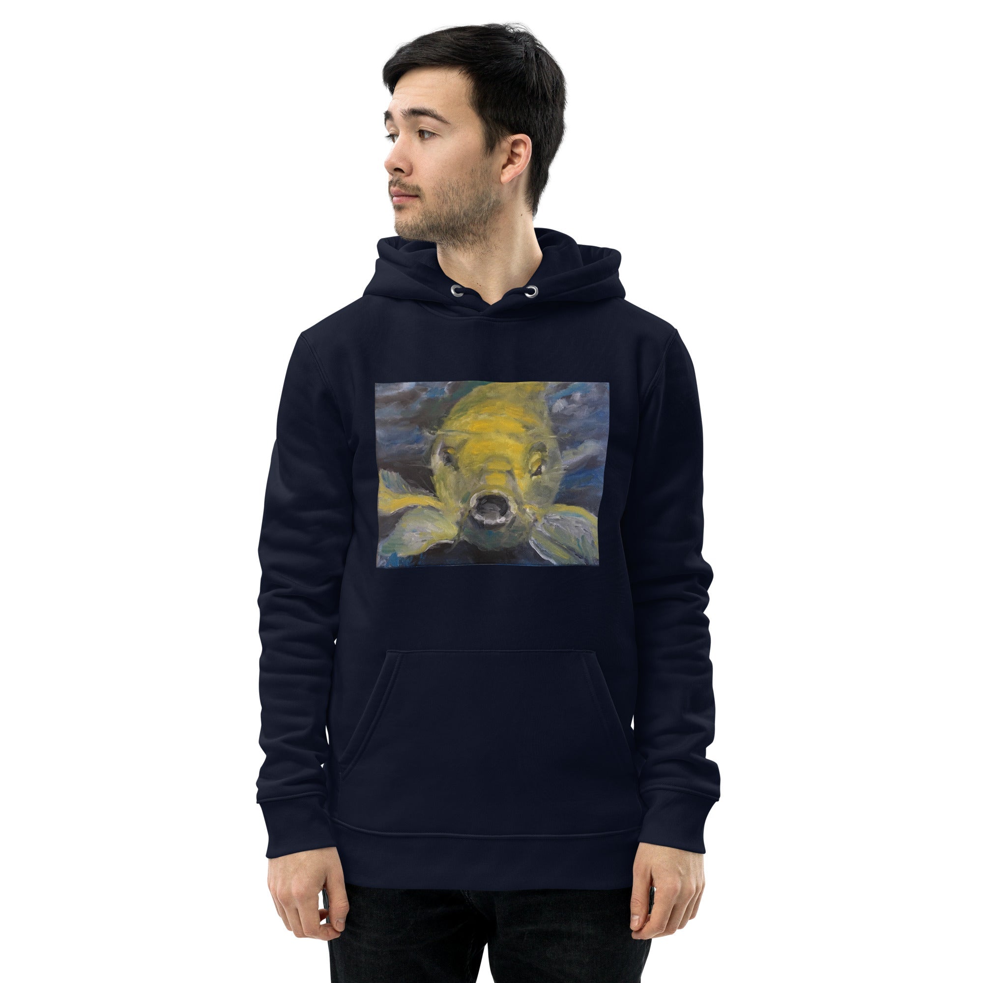 Unisex Organic Cotton Hoodie Charles the Koi - FABA Collection