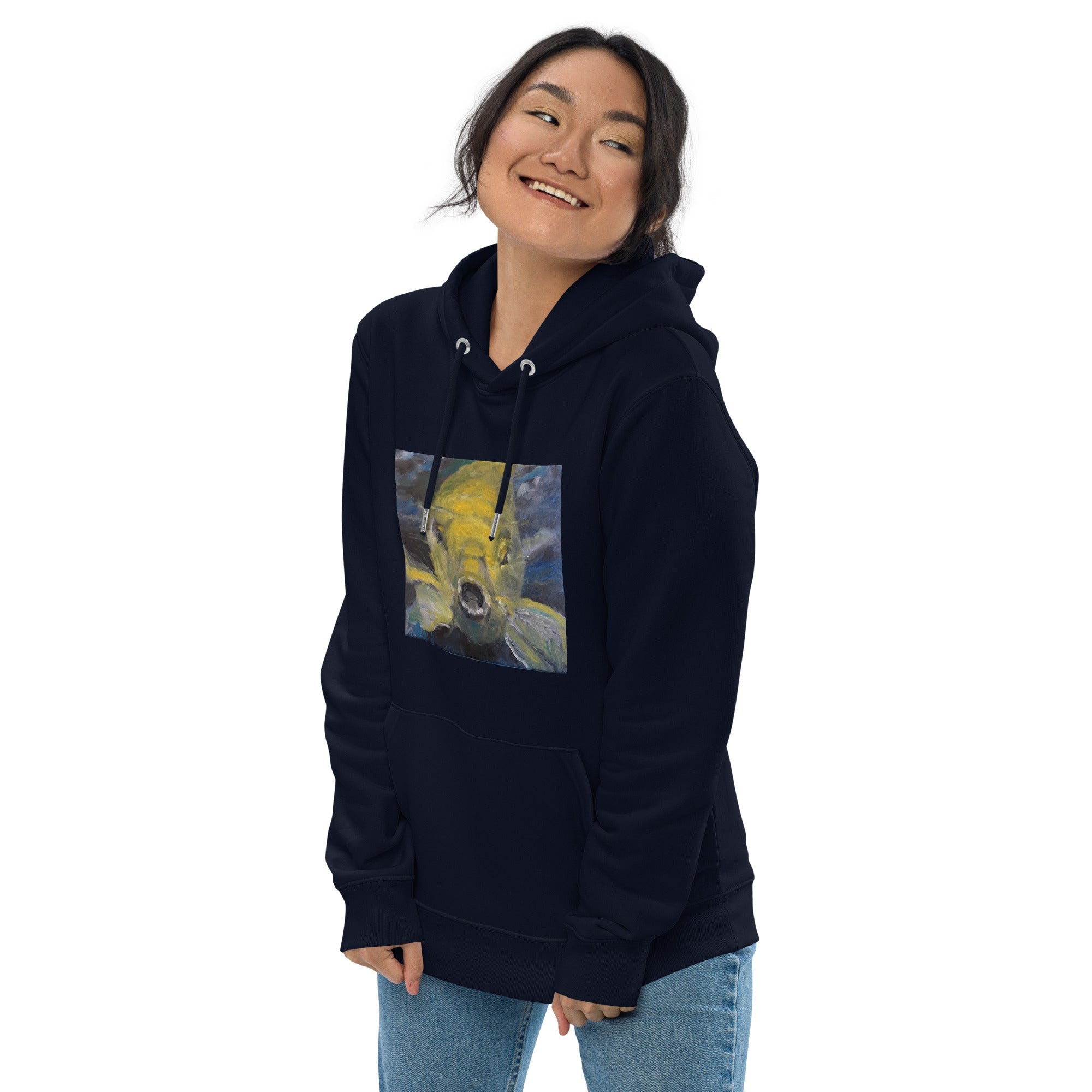 Unisex Organic Cotton Hoodie Charles the Koi - FABA Collection