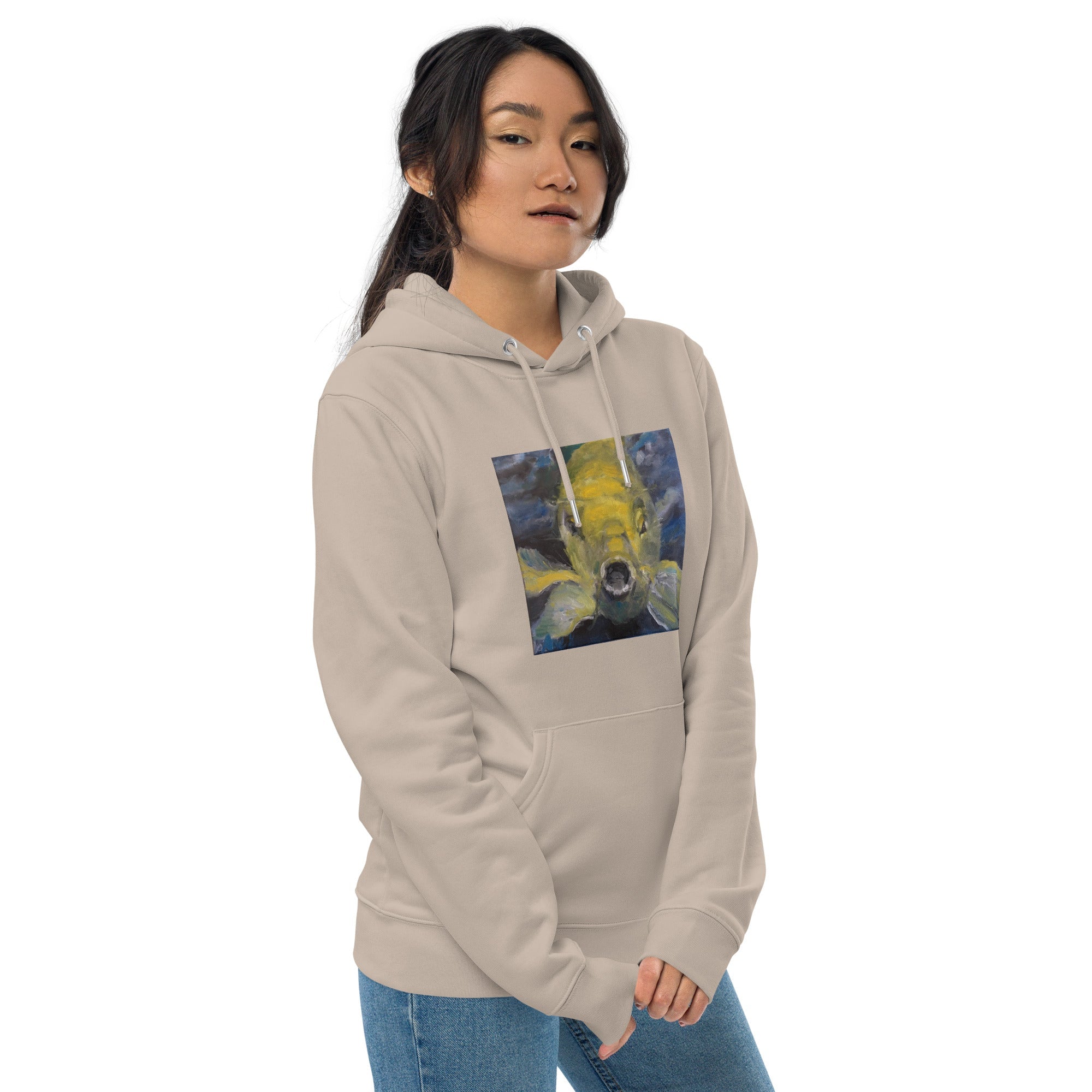 Unisex Organic Cotton Hoodie Charles the Koi - FABA Collection
