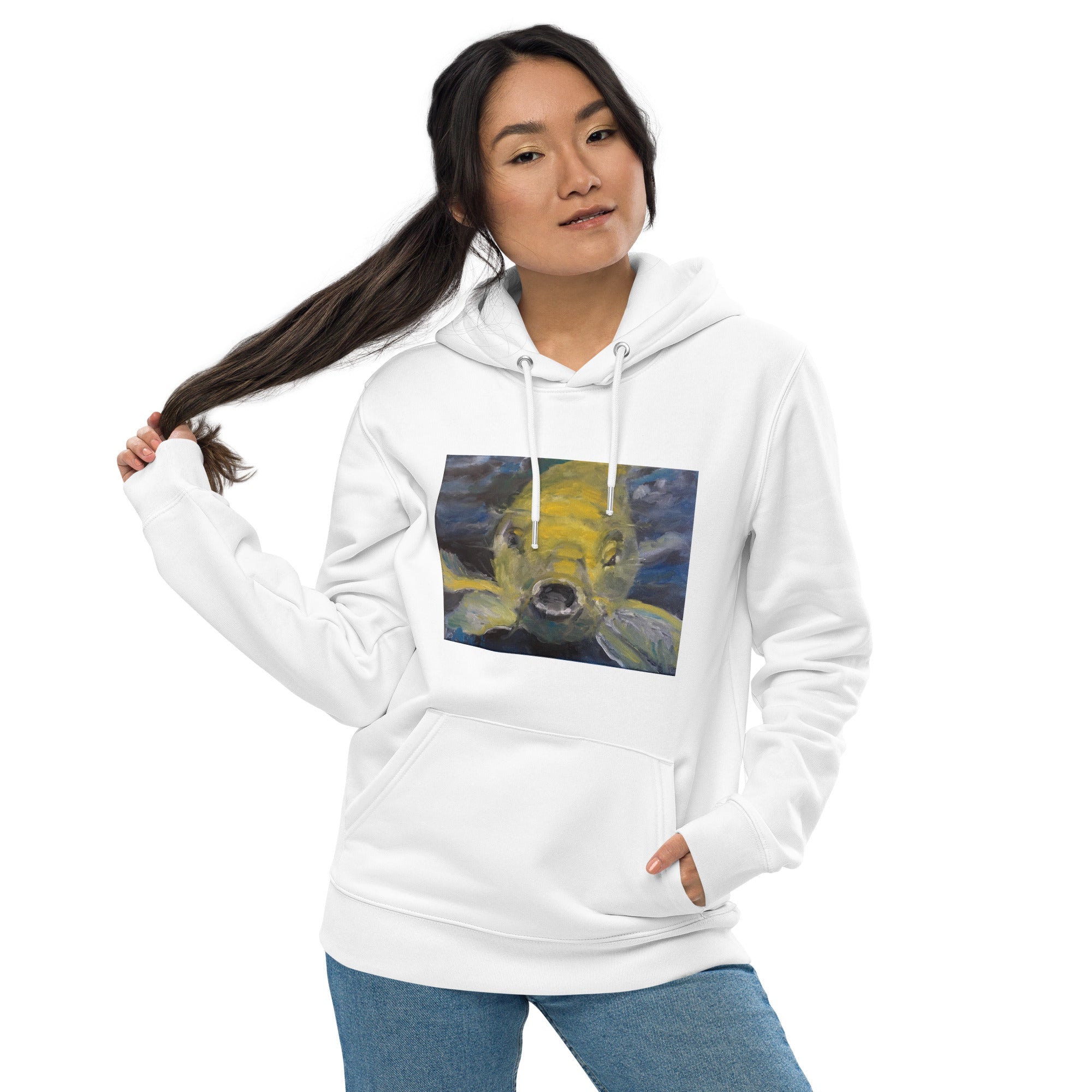 Unisex Organic Cotton Hoodie Charles the Koi - FABA Collection