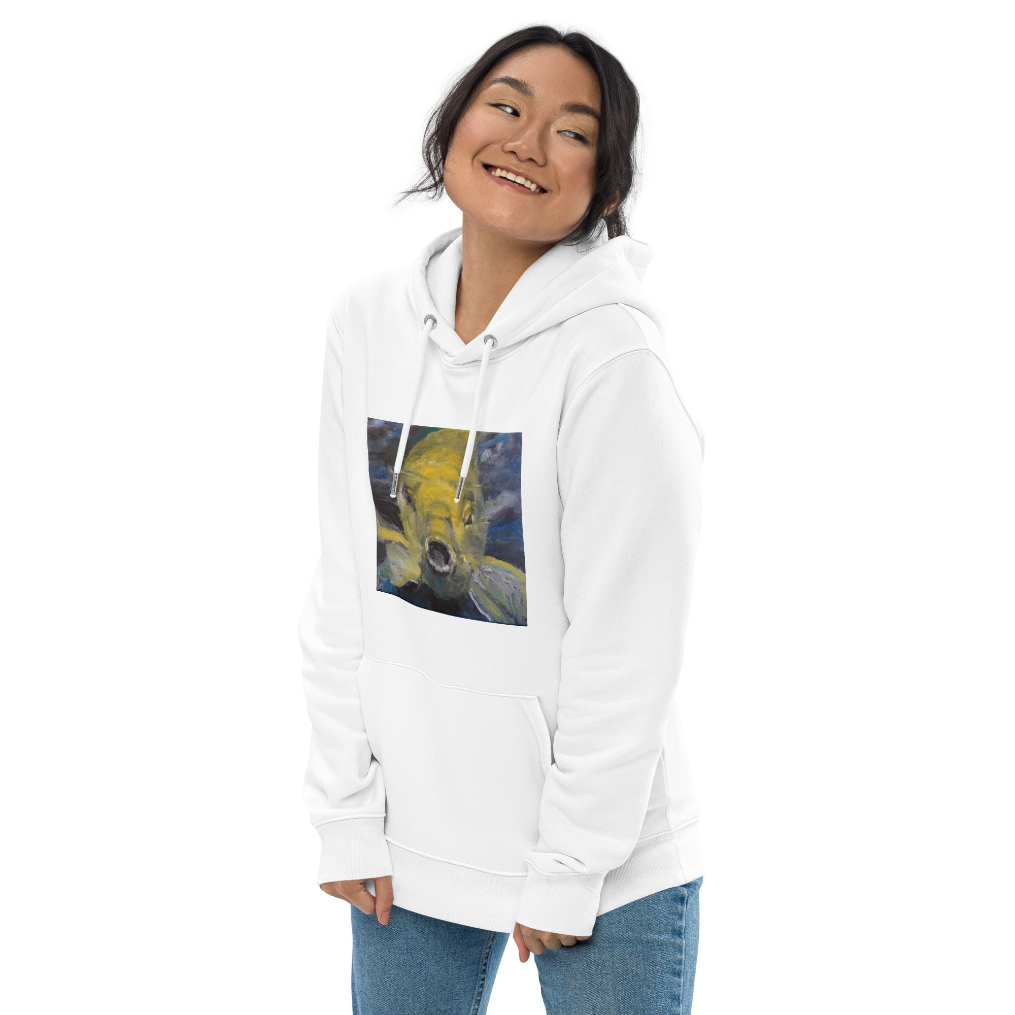 Unisex Organic Cotton Hoodie Charles the Koi - FABA Collection