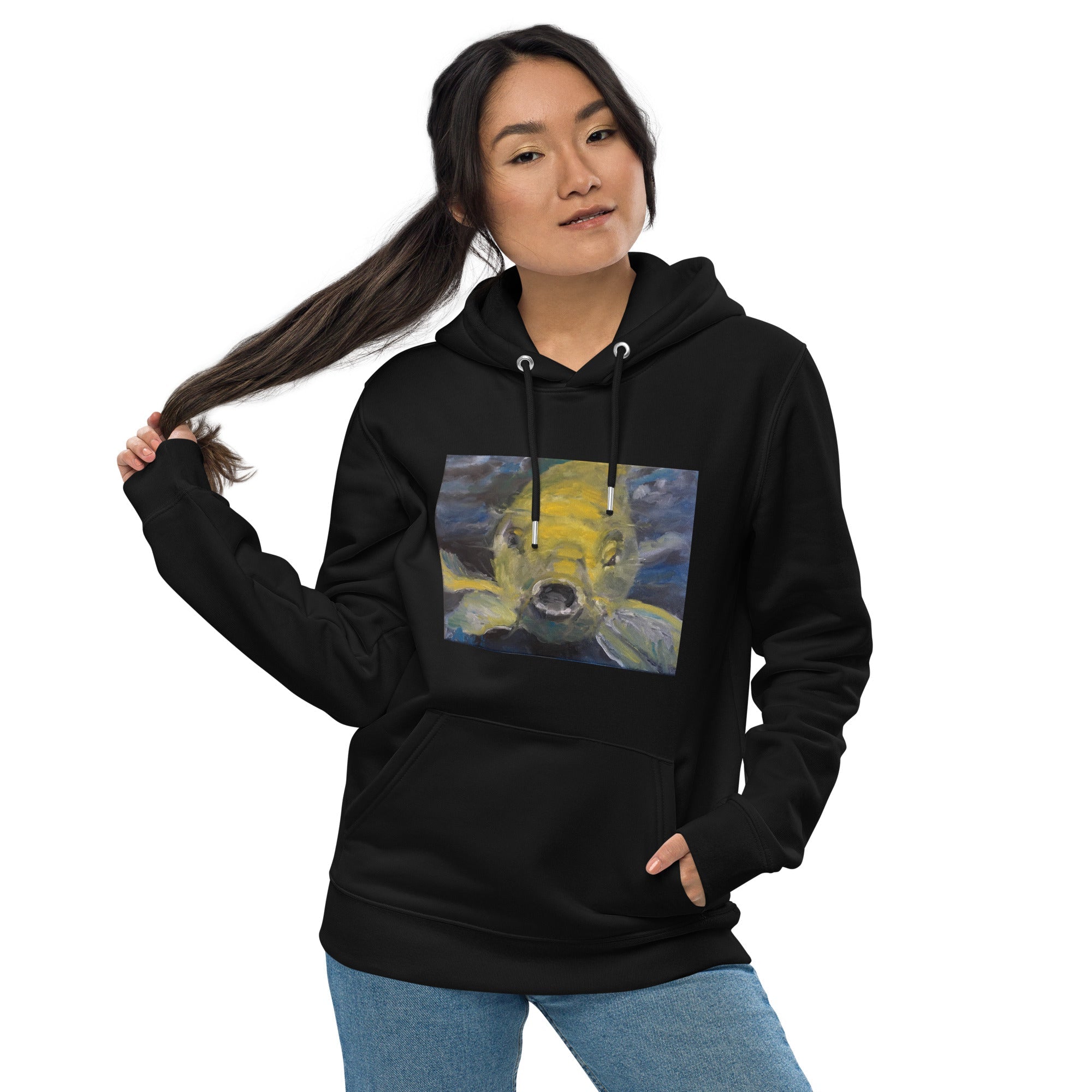 Unisex Organic Cotton Hoodie Charles the Koi - FABA Collection