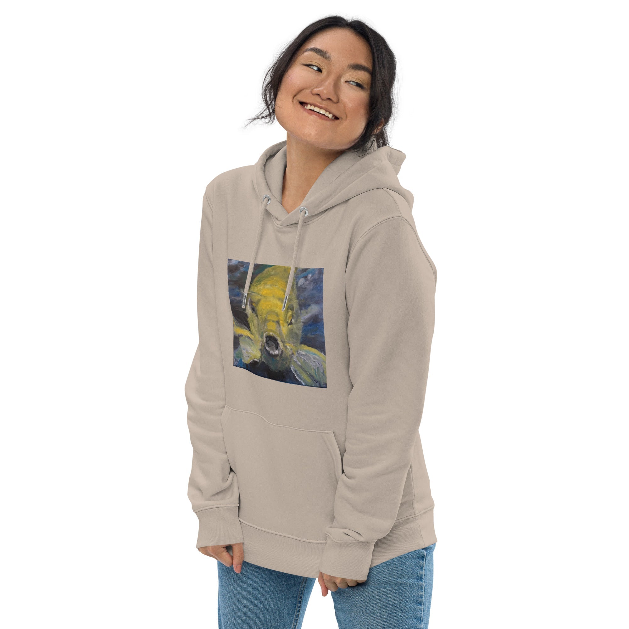 Unisex Organic Cotton Hoodie Charles the Koi - FABA Collection