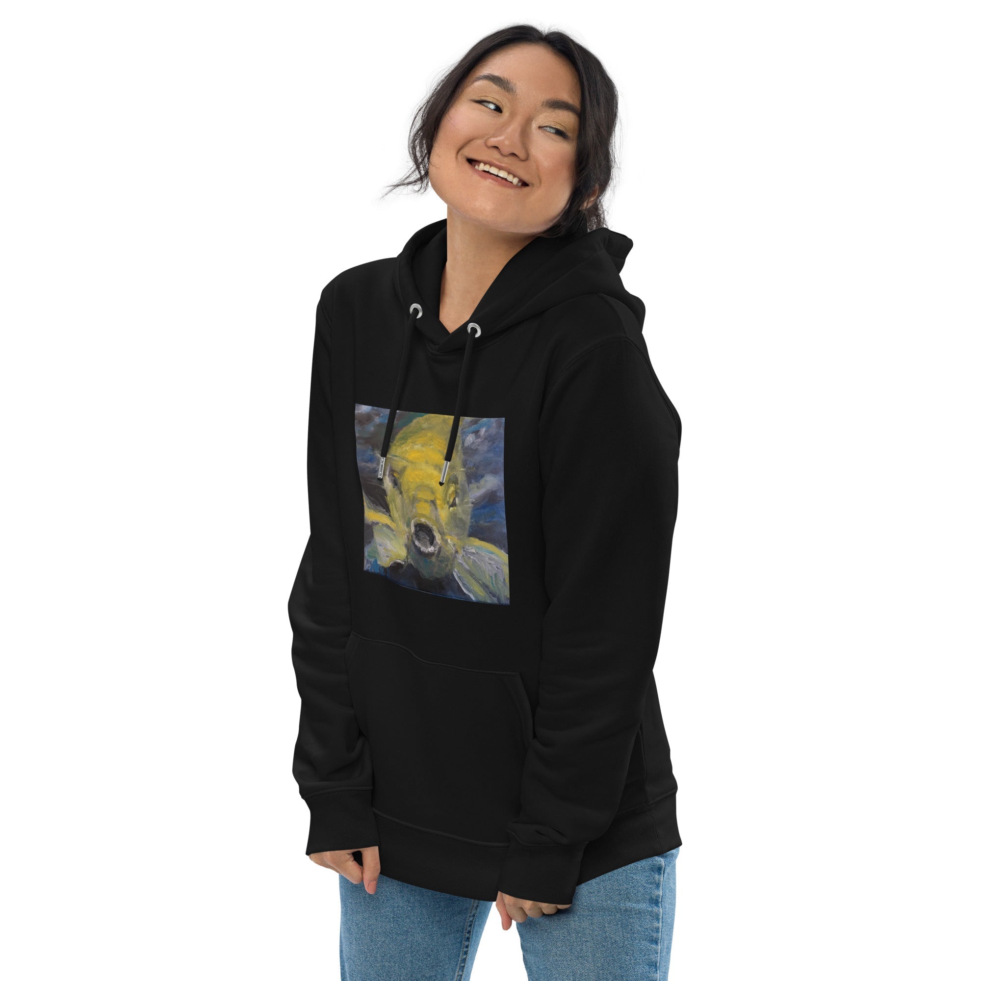 Unisex Organic Cotton Hoodie Charles the Koi - FABA Collection
