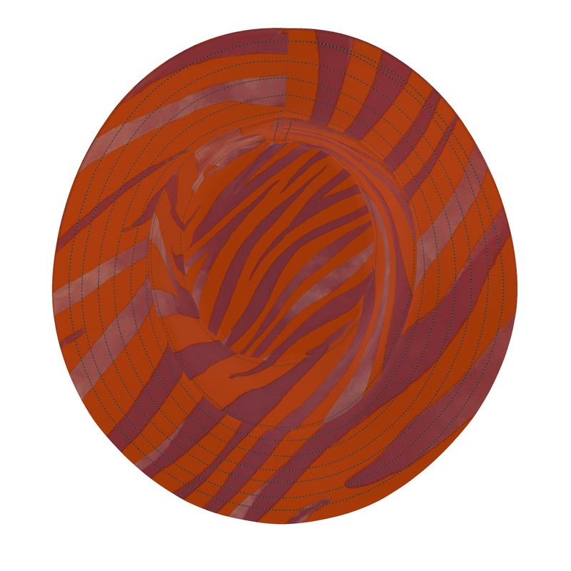 Wide Brim Hat Red Zebra - FABA Collection