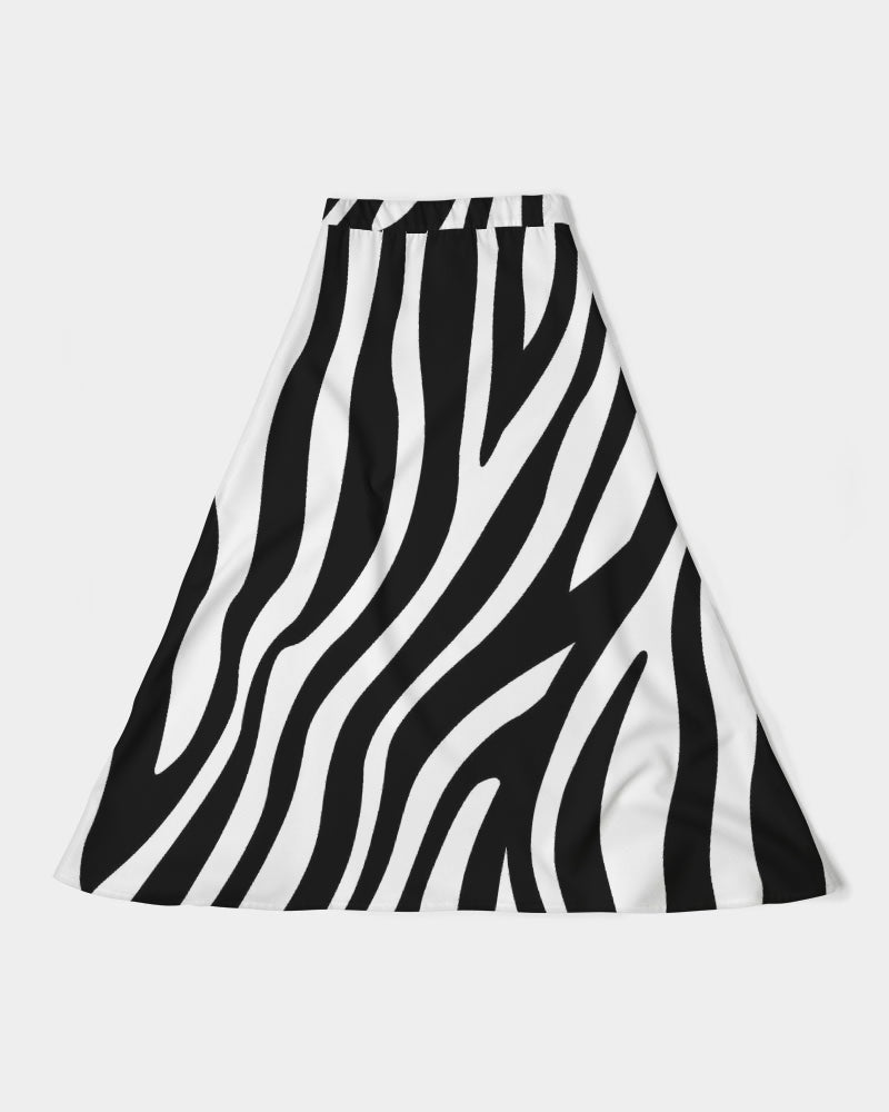 Women's A-Line Midi Skirt Zebra - FABA Collection