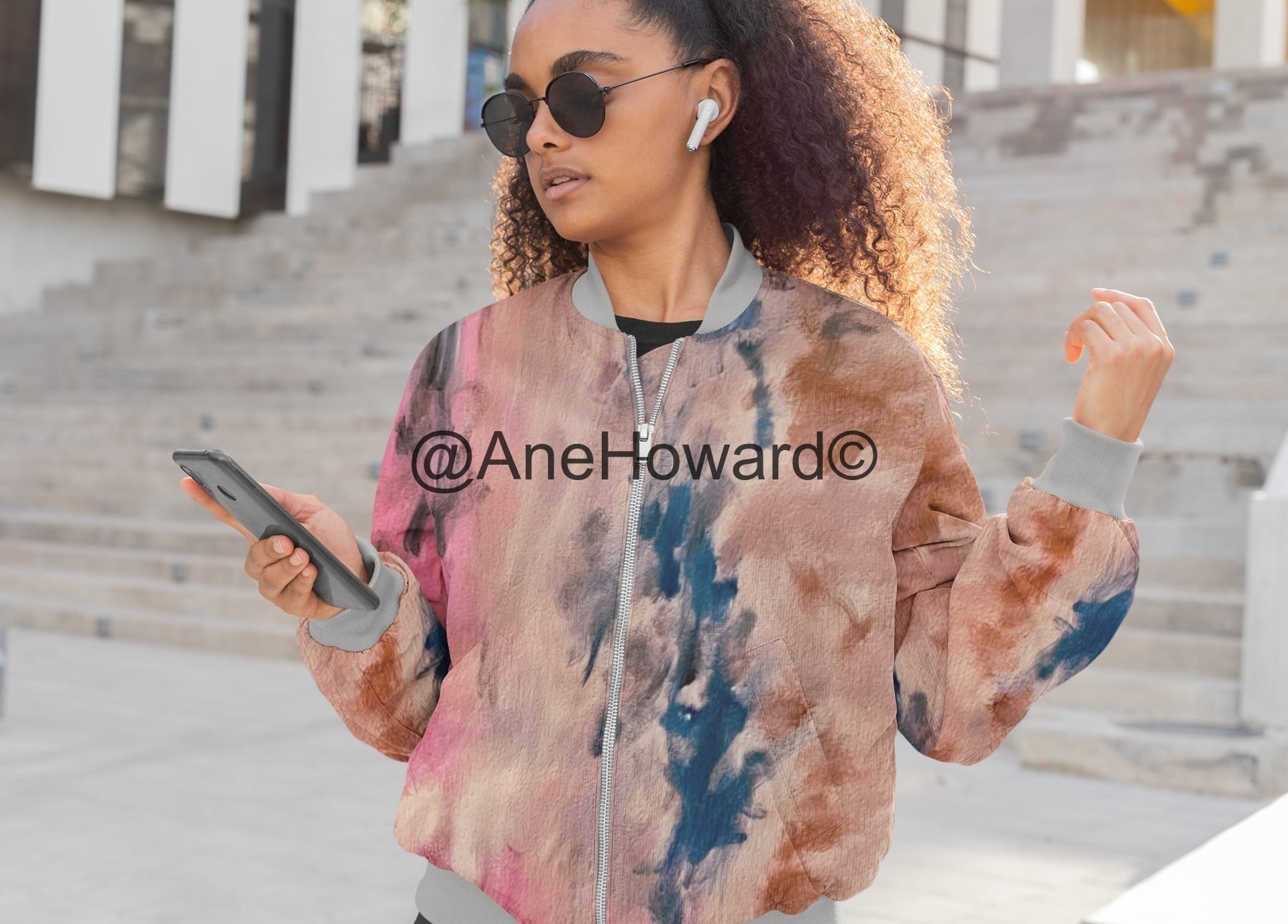 Women's Bomber Jacket Colors of Tokyo - FABA Collection