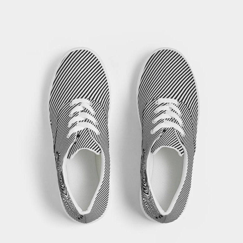 Women's Lace Up Canvas Shoe Zebra - FABA Collection
