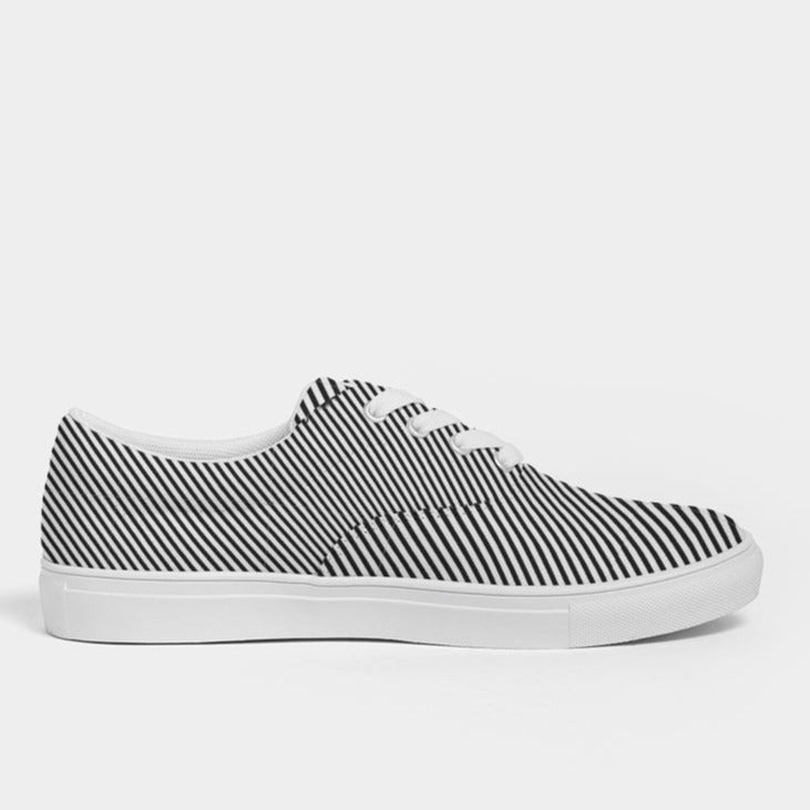 Women's Lace Up Canvas Shoe Zebra - FABA Collection