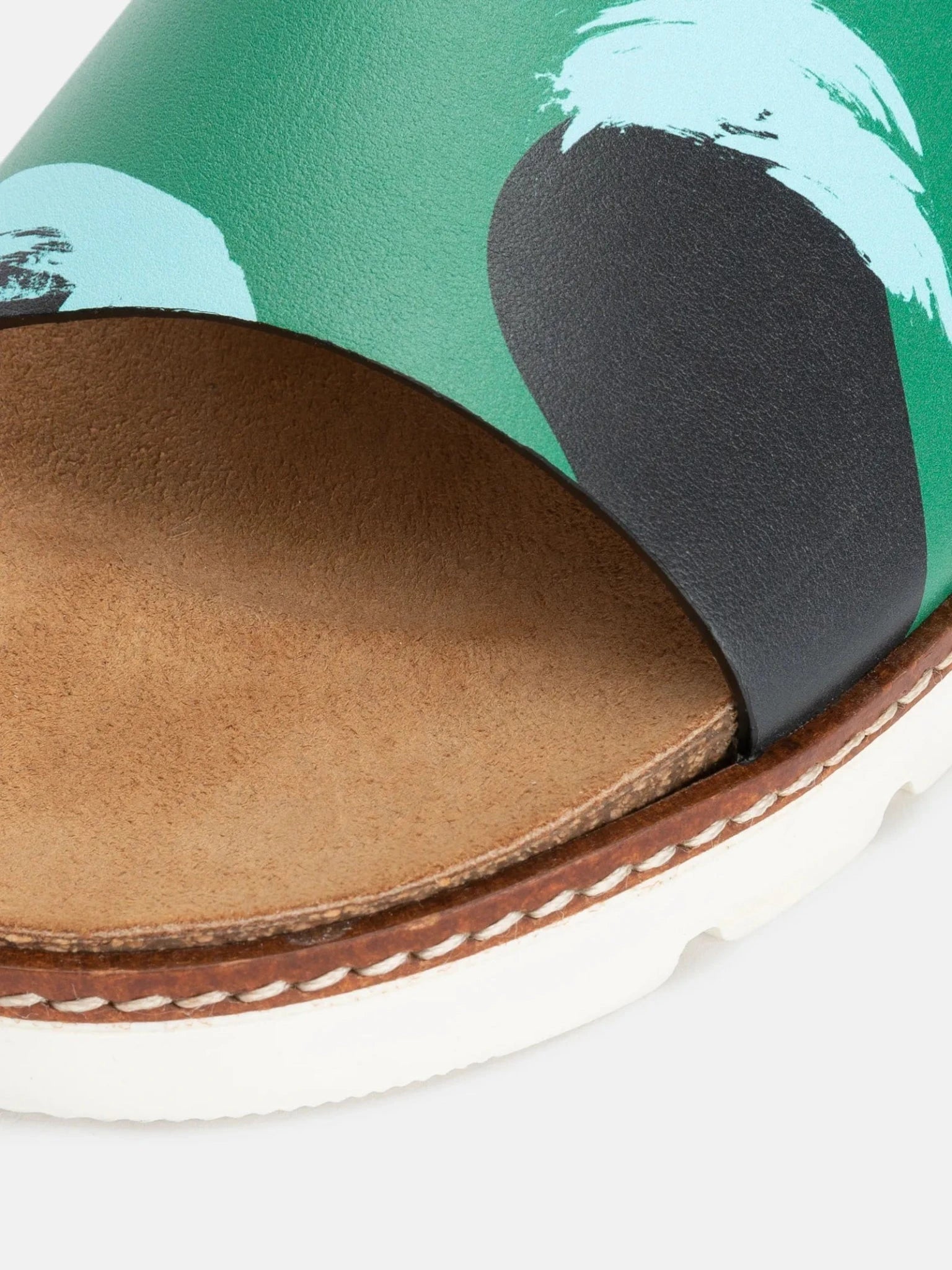 WOMEN'S LEATHER SLIDERS Pink Smoke - FABA Collection