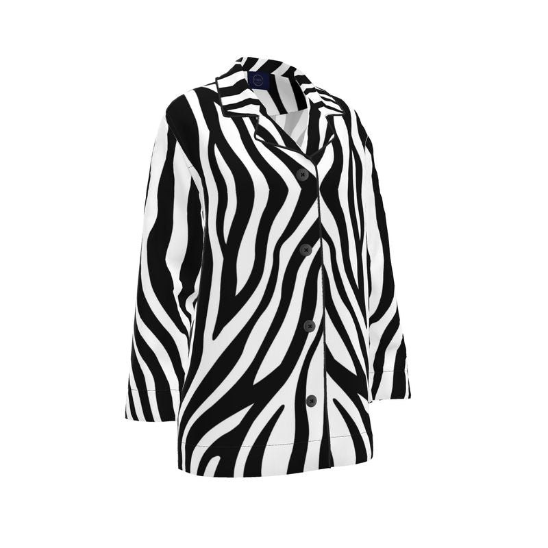 Women's Luxury Loungewear Shirt Zebra - FABA Collection