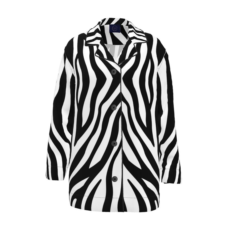 Women's Luxury Loungewear Shirt Zebra - FABA Collection
