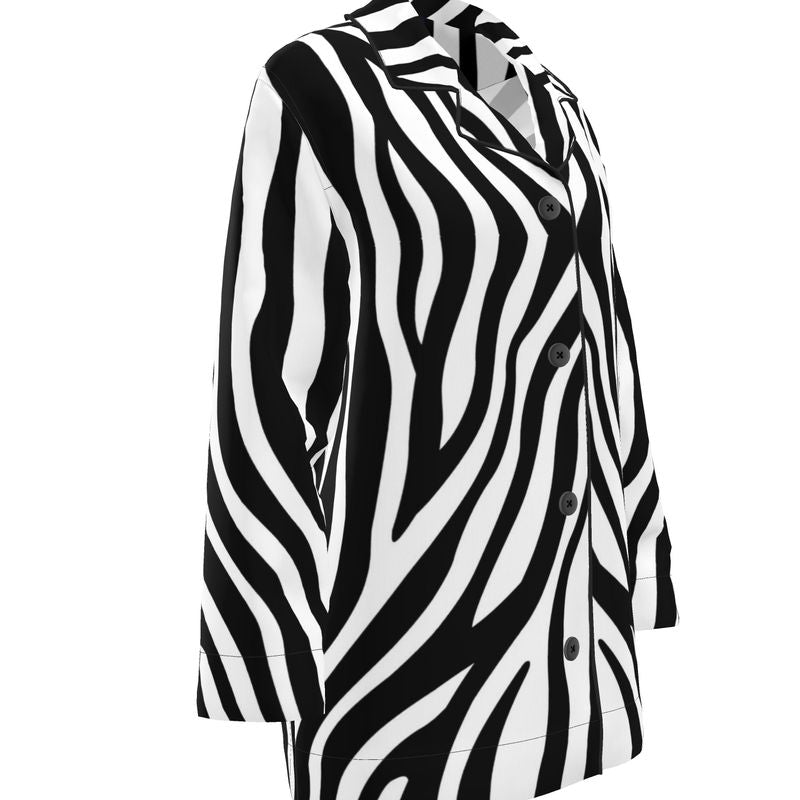 Women's Luxury Loungewear Shirt Zebra - FABA Collection