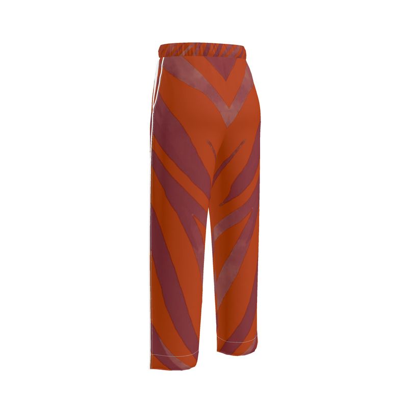 Women's Luxury Loungewear Trousers Red Zebra - FABA Collection