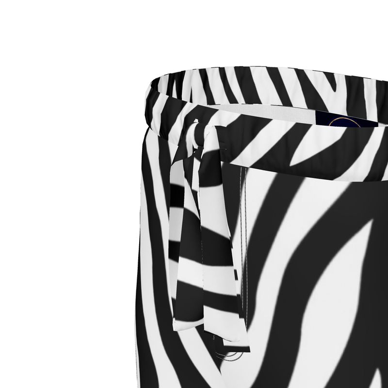 Women's Luxury Loungewear Trousers Zebra - FABA Collection