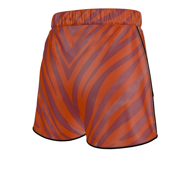 Women's Luxury Pyjama Shorts Red Zebra i - FABA Collection