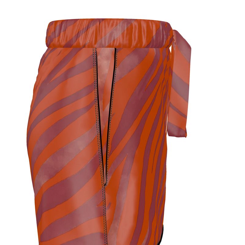 Women's Luxury Pyjama Shorts Red Zebra i - FABA Collection