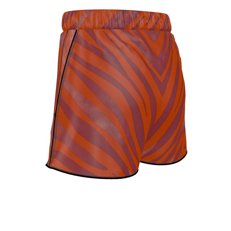 Women's Luxury Pyjama Shorts Red Zebra i - FABA Collection