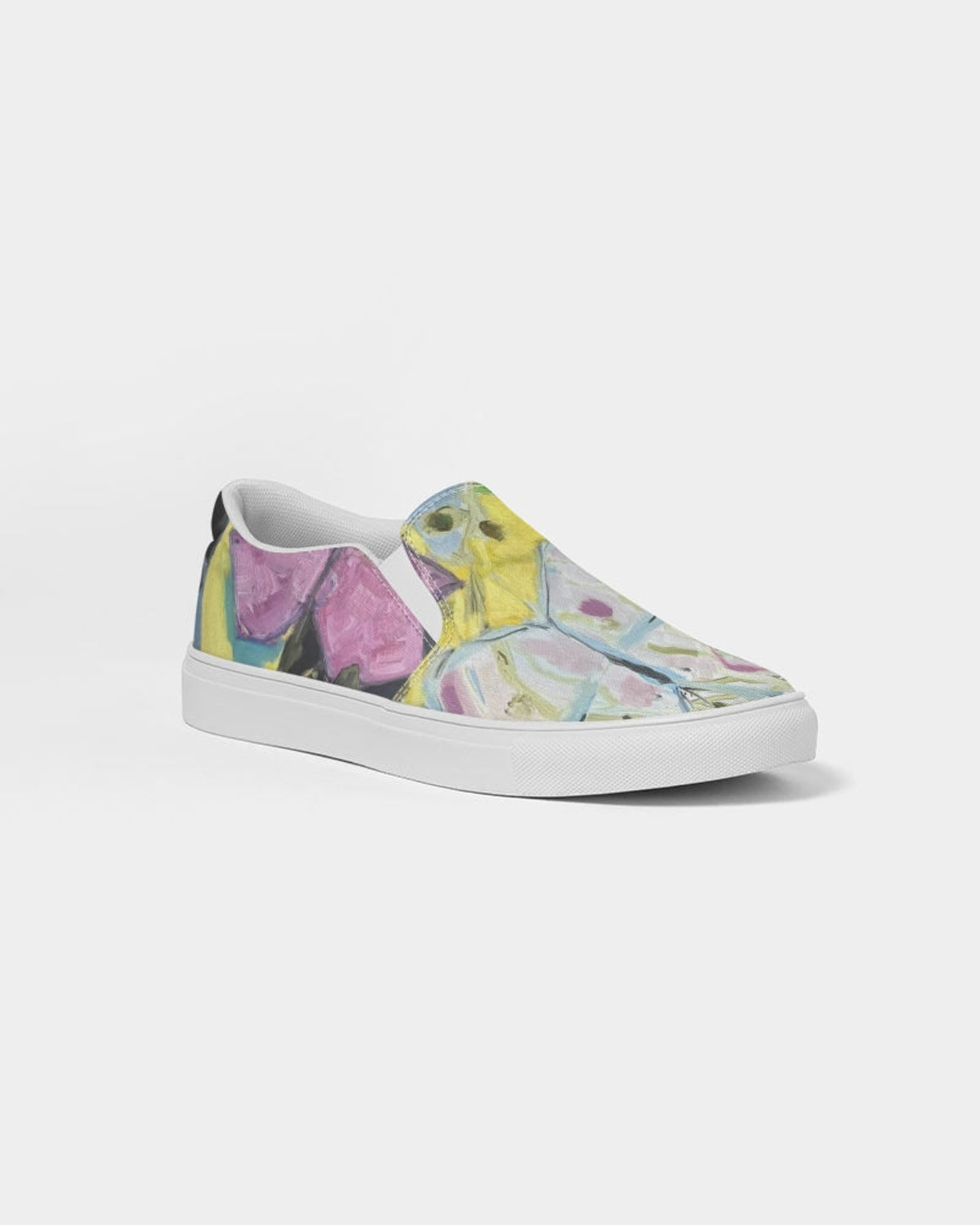 Floral slip-on sneaker on a white background