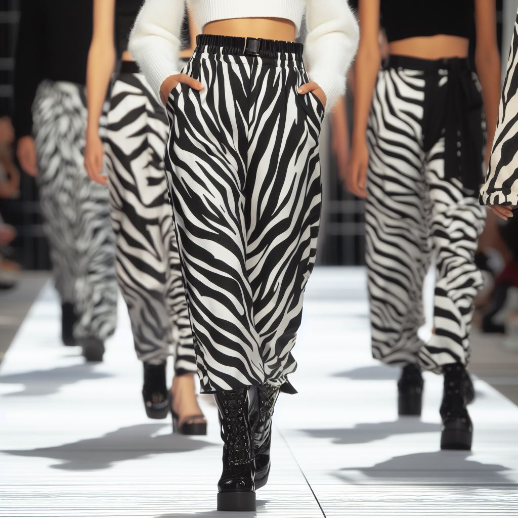 Cotton zebra loungewear pants