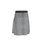 Grey Smoke Short Double Layer Midi Skirt - FABA Collection
