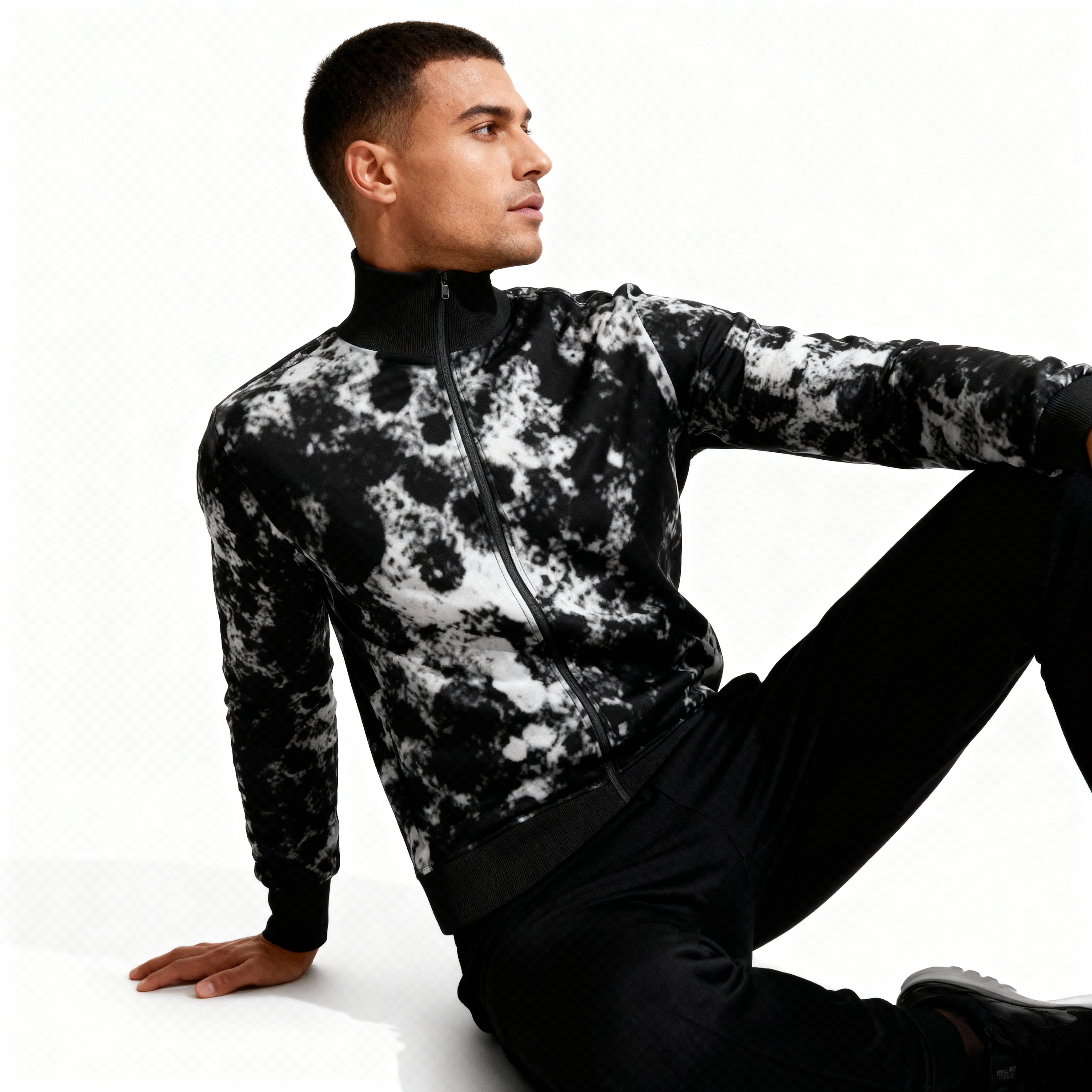 Urban Decay Tracksuit Jacket FABA men's Rox jersey with side stripes and Ane Howard artwork handmade in London