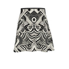 Monochrome Geometric Flare Skirt Exclusive hidden zipper