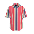 Multicolored striped shirt on a white background