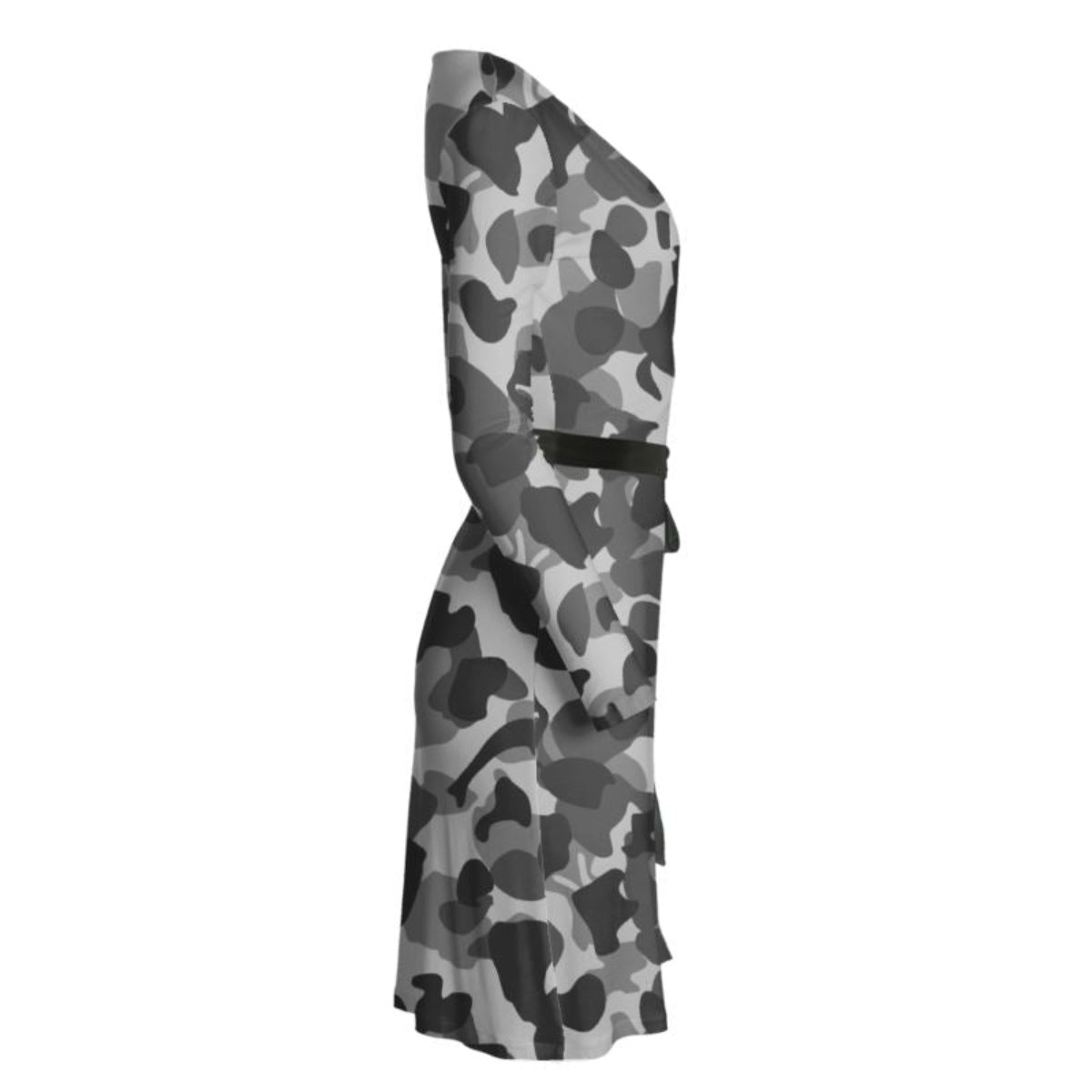 Sideway right Camo Wrap Dress FABA COLLECTION