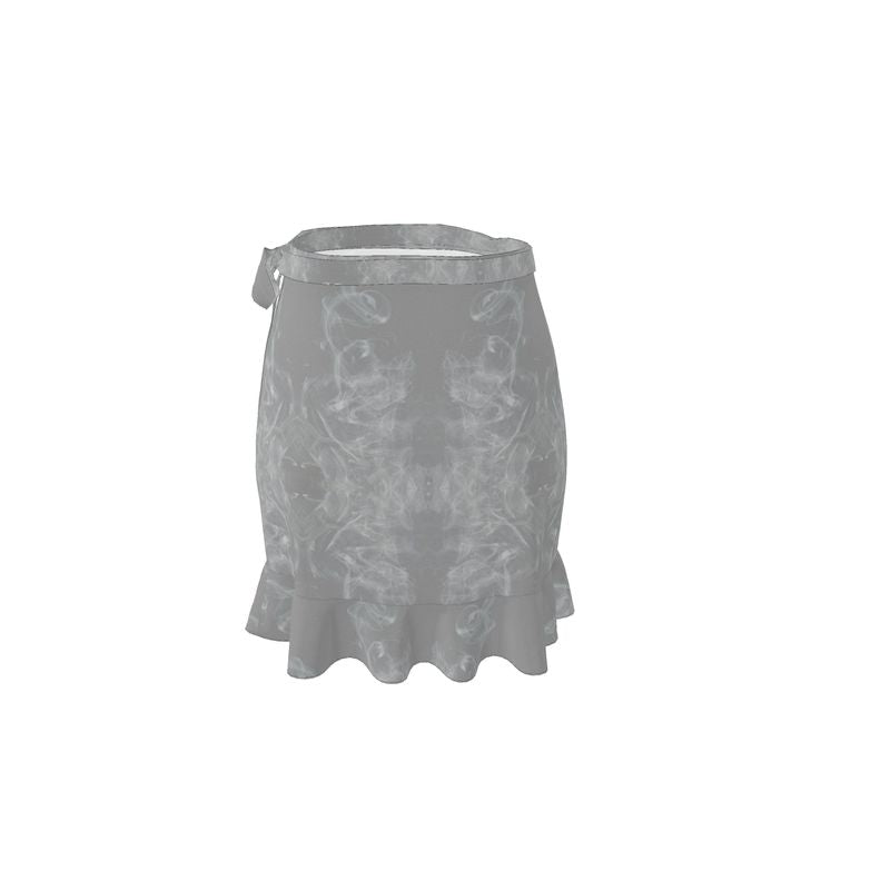 back of skirt grey smoke flounce