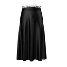 black maxi skirt zebra waitband