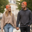 Unisex Angel Bamboo Beanie with Ane Howard Love in the City of Angels print lightweight bamboo rayon lining hand-printed and sewn in Montreal