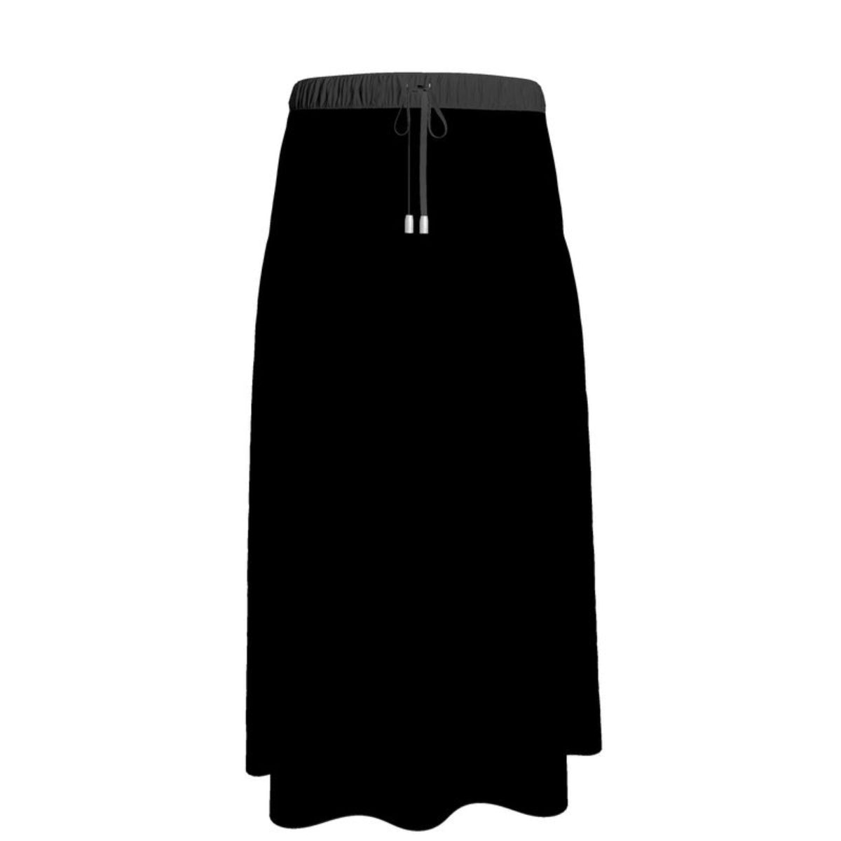 deep black lined skirt maxi