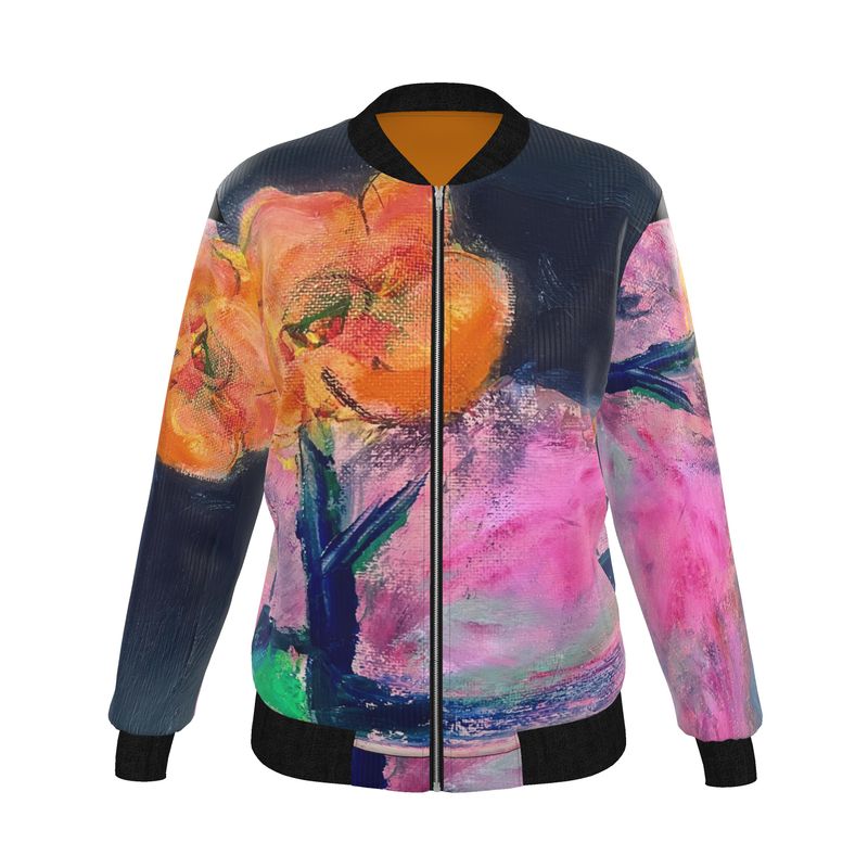 desert rose women bomber jacket