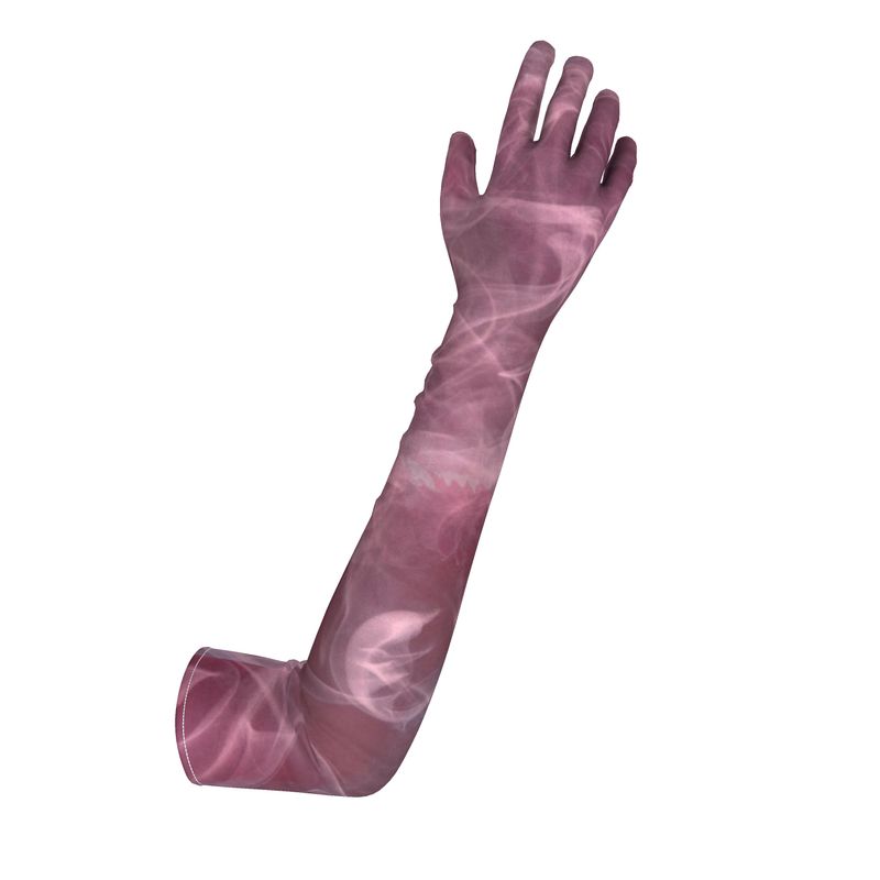Opera Long Velvet Gloves Pink Smoke-FABA Collection 