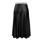 maxi skirt black zebra waistand back