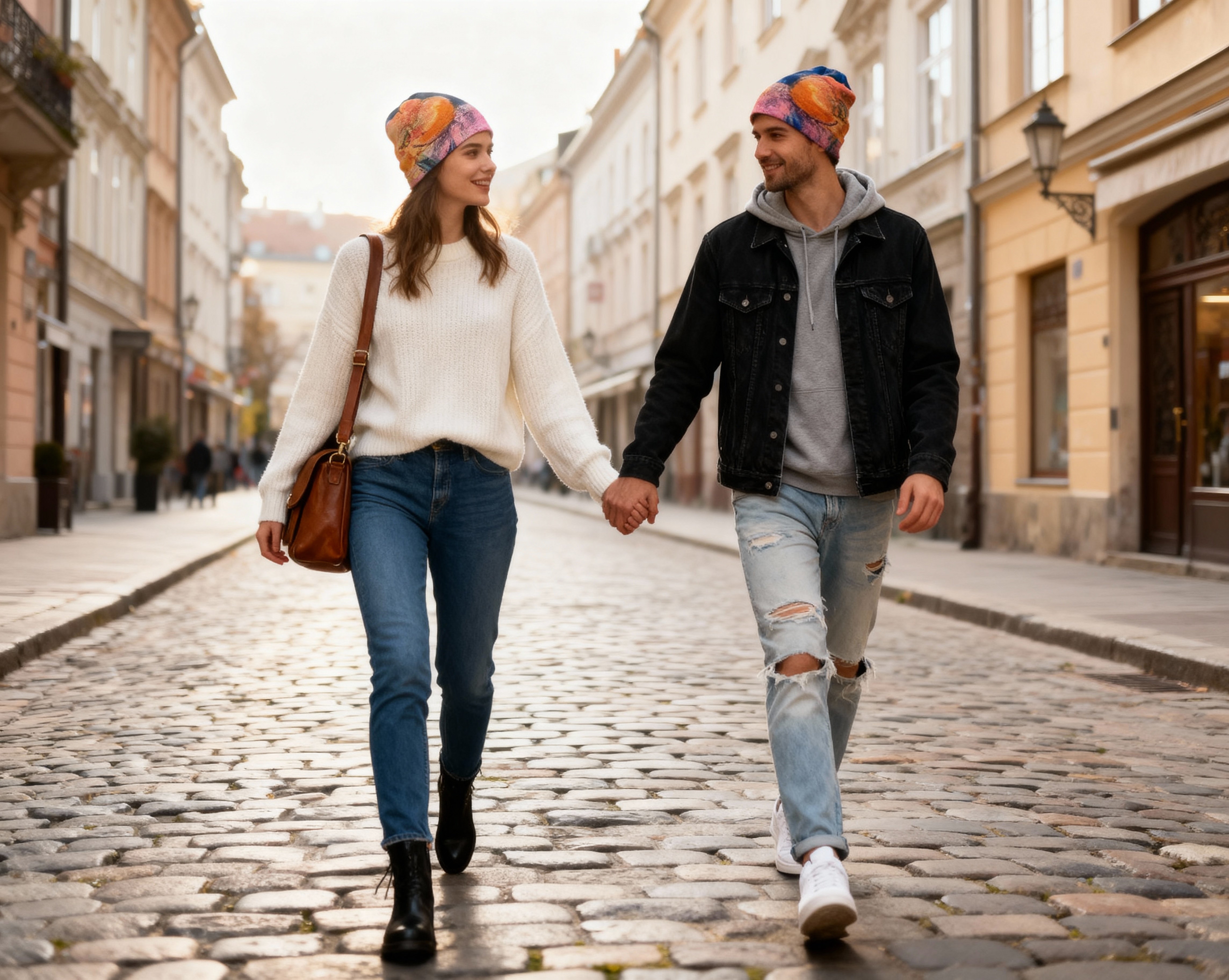 Desert Rose Unisex Beanie featuring Ane Howard artwork, bamboo rayon lining, spun poly shell, hand-printed and sewn Montreal