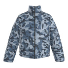 puffer jacket blue camo
