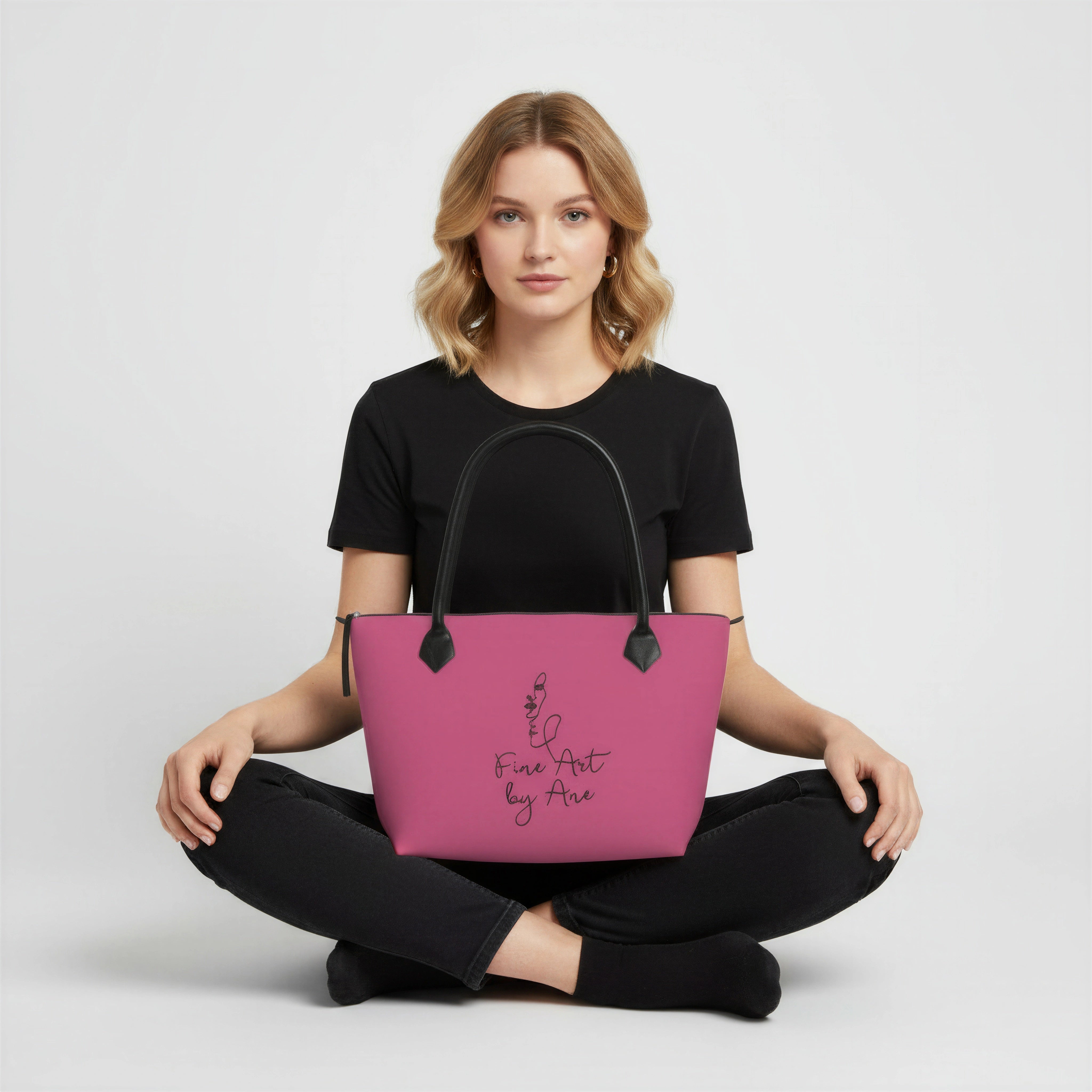 Sangria Signature Zip Top Handbag real nappa leather long handles secure zip 3 internal pockets 18.5x12.2x5.7 in