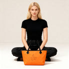 Signature Sunshine Handbag smooth nappa leather zip closure long handles 3 internal pockets artist-designed handmade in London