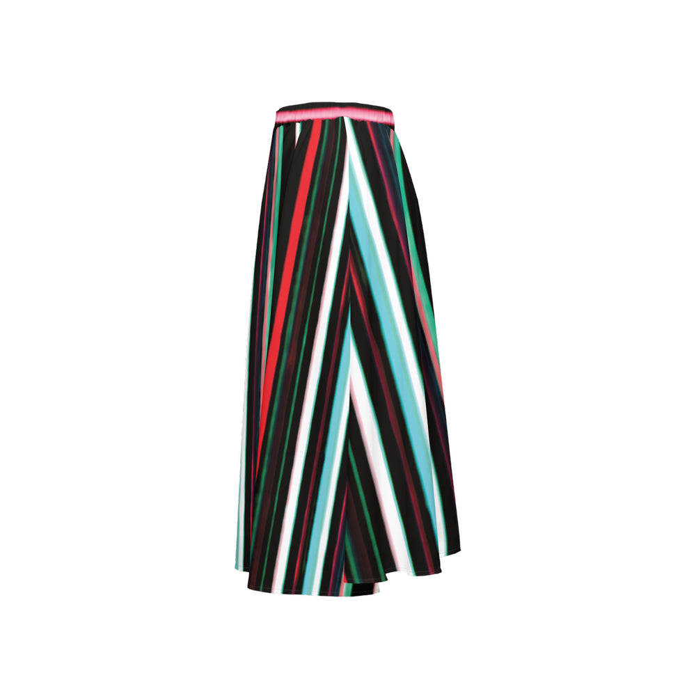 Women's Button Up Midi Skirt Rayures du Printemps-FABA Collection 