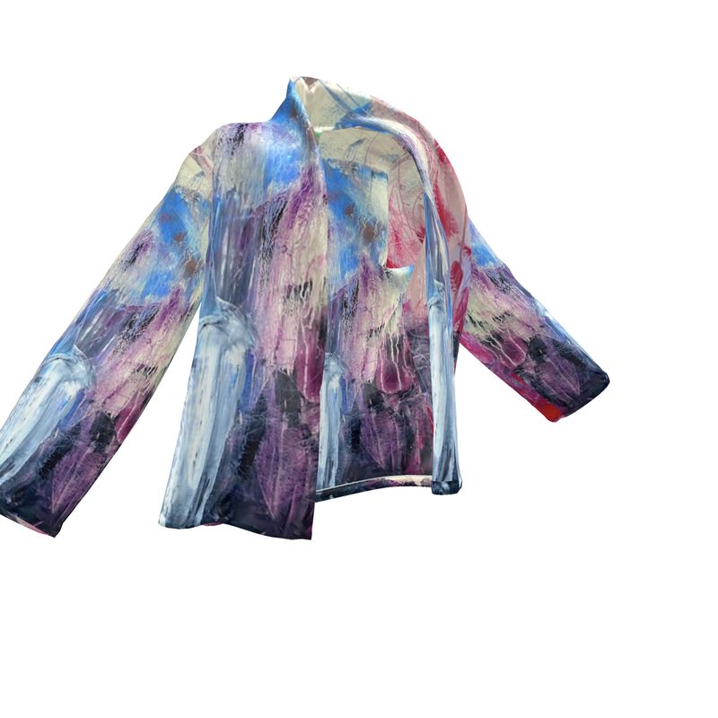 Velvet Wrap Blazer Abstract Sailing-FABA Collection 