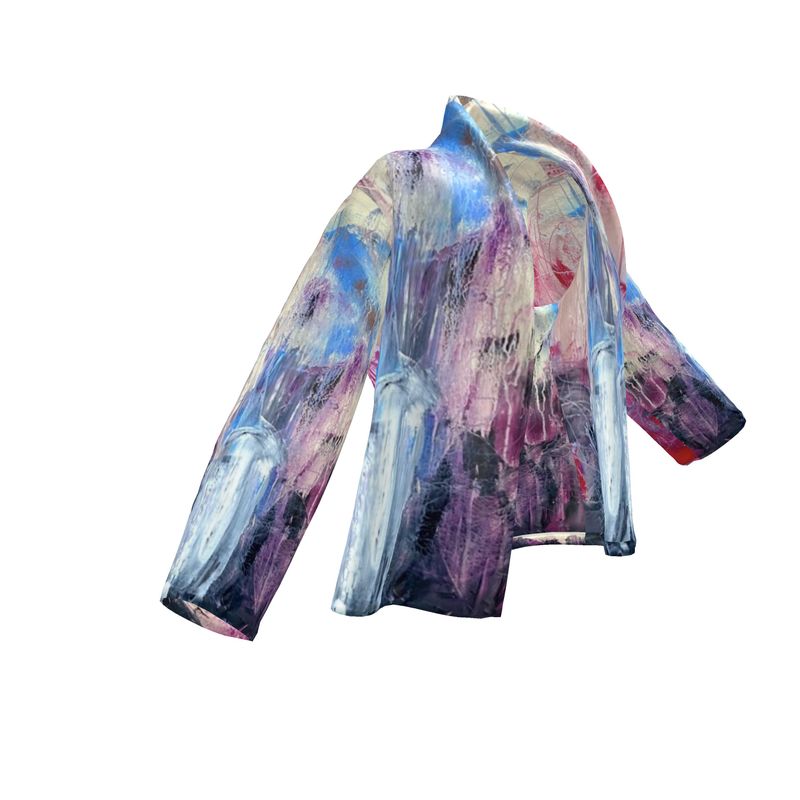 Velvet Wrap Blazer Abstract Sailing-FABA Collection 