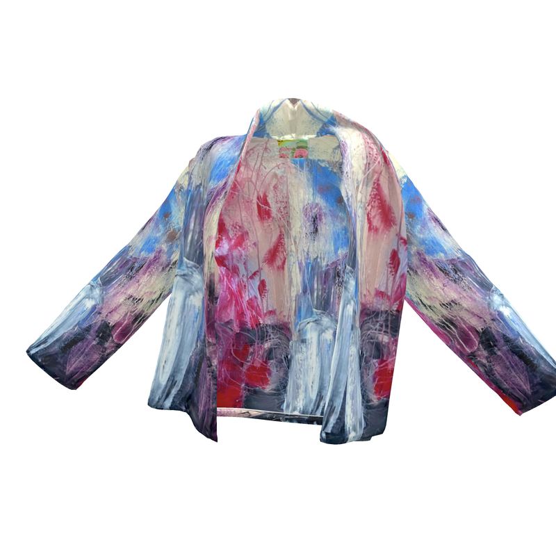 Velvet Wrap Blazer Abstract Sailing-FABA Collection 