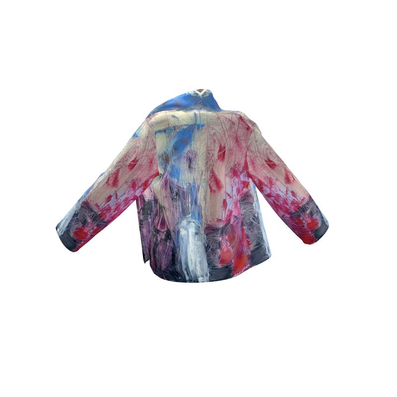 Velvet Wrap Blazer Abstract Sailing-FABA Collection 