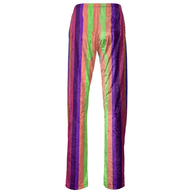 Velvet Womens Trousers Happy Stripes-FABA Collection 