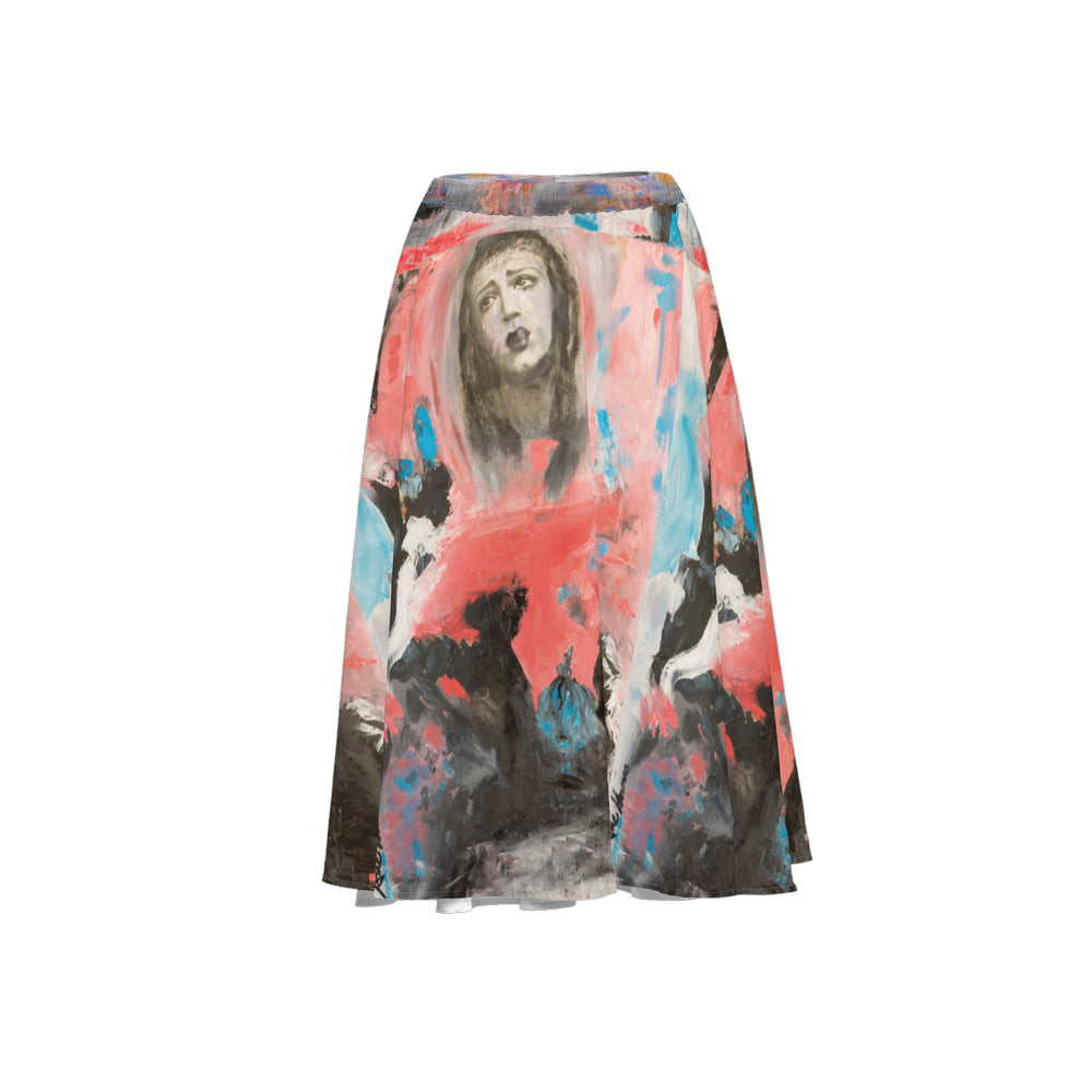 Women's Button Up Midi Skirt Gaia du Printemps-FABA Collection 