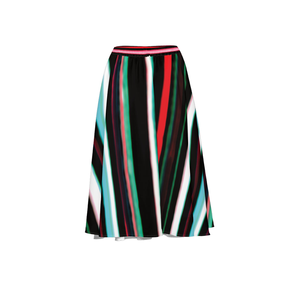 Women's Button Up Midi Skirt Rayures du Printemps-FABA Collection 